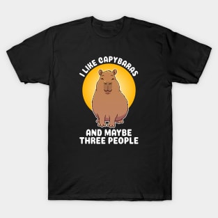 I like Capybaras and maybe three people Quote T-Shirt